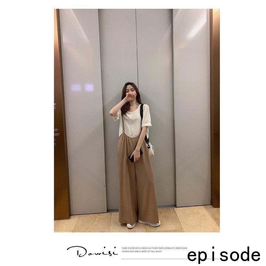 即発送可能 ロング ワイドパンツ サロペット Tシャツ 半袖 2点セット セットアップ 半袖 夏 春 レディース セットアップ 韓国風 50代 40代 30代 大きいサイズ セットアップ セットアップ 商品到着後商品レビューとストア評価を書く こちらへ連絡すれば送料分800円安くし