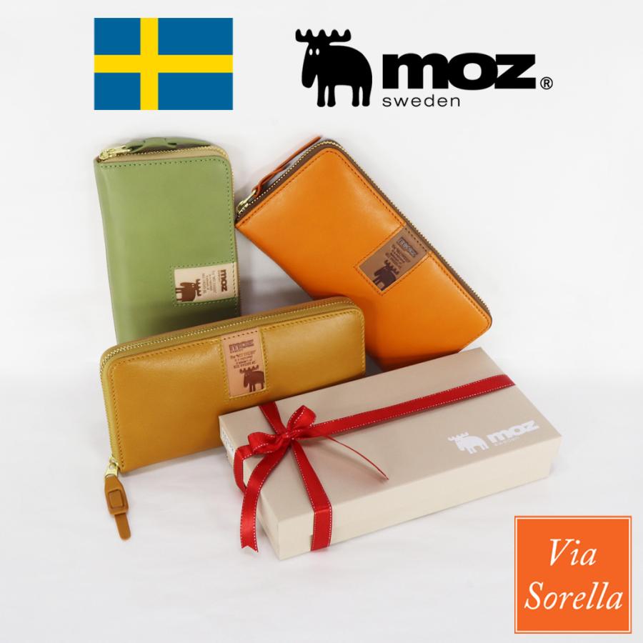 送料無料 ウォレット 財布 札入れ 長財布 レディース FW 秋冬 新作 秋新作 冬新作 人気 流行 定番 2023 MOZ 86001 モズ ラウンドファスナー 小銭入れ カード 型押し ヘラジカ エルク スウェーデン 北欧 緑 茶 赤 moz（モズ） 長財布 レディース 小銭入れ付き カード レディース 財布