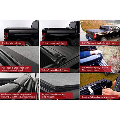 割引通販 XXHY Soft Roll Up&Lock 5´7Truck Bed Tonneau Cover| (67.4インチ。)ショートベッド、2019~2022年用Ram 1500新ボディスタイル(Track SysでModelをフィット