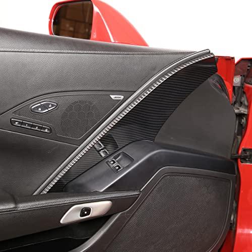 商品が購入可能です LLKUANG Car Door Decoration Panel Cover Molding Trim Fit for Chevrolet Corvette C 7 2014-2019 ABS Inner Door Trim Stickerアクセサリ