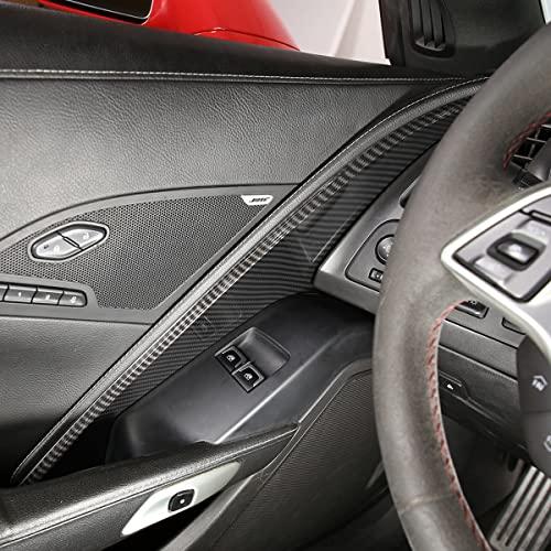 商品が購入可能です LLKUANG Car Door Decoration Panel Cover Molding Trim Fit for Chevrolet Corvette C 7 2014-2019 ABS Inner Door Trim Stickerアクセサリ