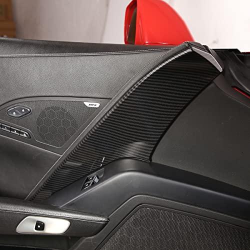 商品が購入可能です LLKUANG Car Door Decoration Panel Cover Molding Trim Fit for Chevrolet Corvette C 7 2014-2019 ABS Inner Door Trim Stickerアクセサリ