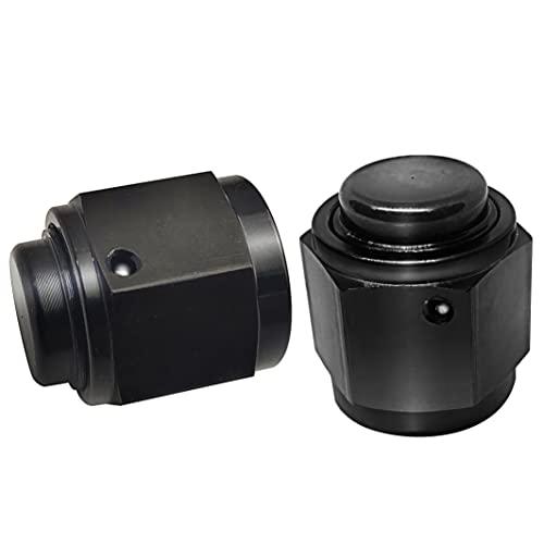 フレアキャップ12 ANアルミメススイベルAN 12ホース金具ブロックオフプラグ六角頭プラグナットポートアダプタ黒2本組