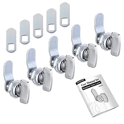 ナシアン5/8インチサムロックRVコンパートメントラッチシャワードアロックラッチキーレスサムツイストRVキャンパー収納用クローム仕上げ5枚組