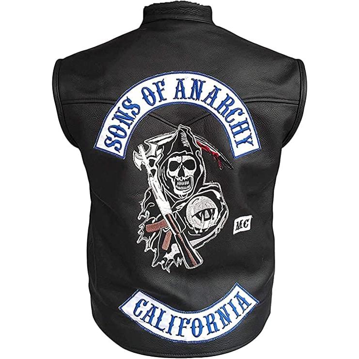 SOA Vest Men's Sons of Anarchy Vest Highway Motorcycle Biker Club