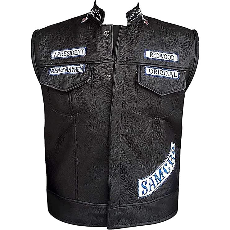 SOA Vest Men's Sons of Anarchy Vest Highway Motorcycle Biker Club