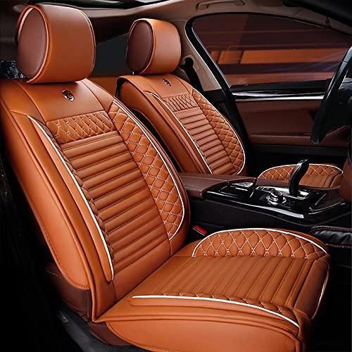 やじょみカーシートカバーフィットKIAスティンガー20182019シートカバー5人掛けフルセットPU革車両カバー (カイエンイエロー