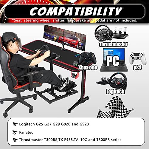 Supplueer Racing Wheel Stand Simulated Racing GameインストレーションLogitech G 25 G  27 G 29およびG 920、Thrustmaster T 300 RS、TX F 458およびT 50
