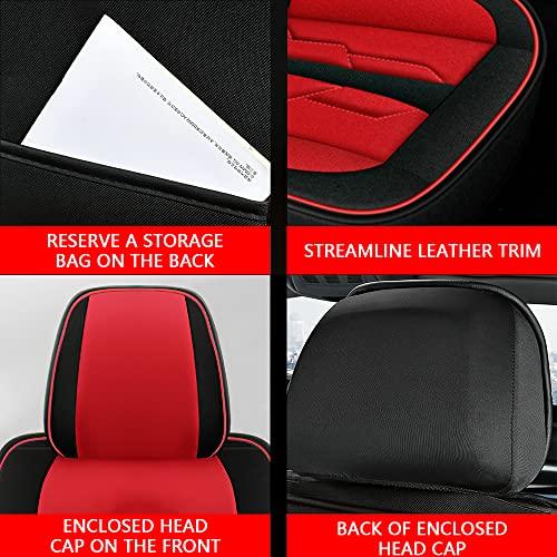 取扱店舗限定 VECOZA Car Seat Cover for VW Jetta 2000-2023、Durable Wear Resistant Waterproof Sports Seat Cover、Breathable Premium Leather Vehicle Interior Ac