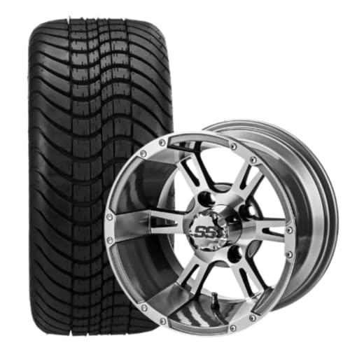 12インチラプターガンメタルゴルフカートホイール&タイヤコンボ (215/3512) 4本セット B0BSG4F7M3