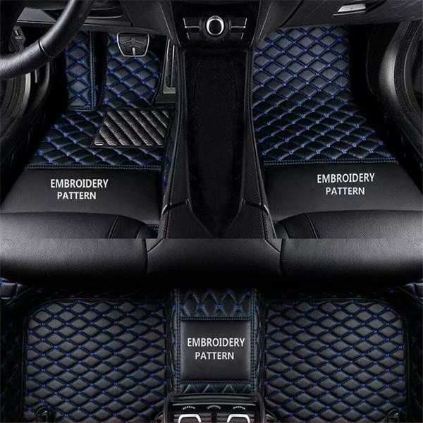販売正本 EZIISカスタムカーフロアマット対応/交換メルセデス・ベンツ、BMW、Audi 2005-2023カー防水カーペットマット滑りにくいカースタイリング (黒と青)