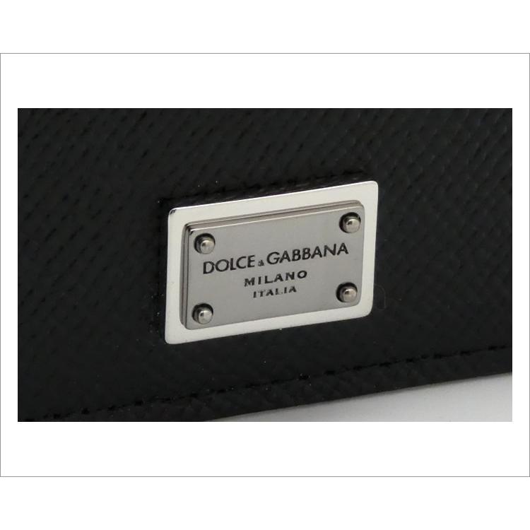 ドルチェ＆ガッバーナ DOLCE&GABBANA ウォレット カーフスキン ロゴプレート BP3102AG21980999 ドルガバ 二つ折り 小銭入れ付コンパクト財布 ブラック｜sorfege｜04