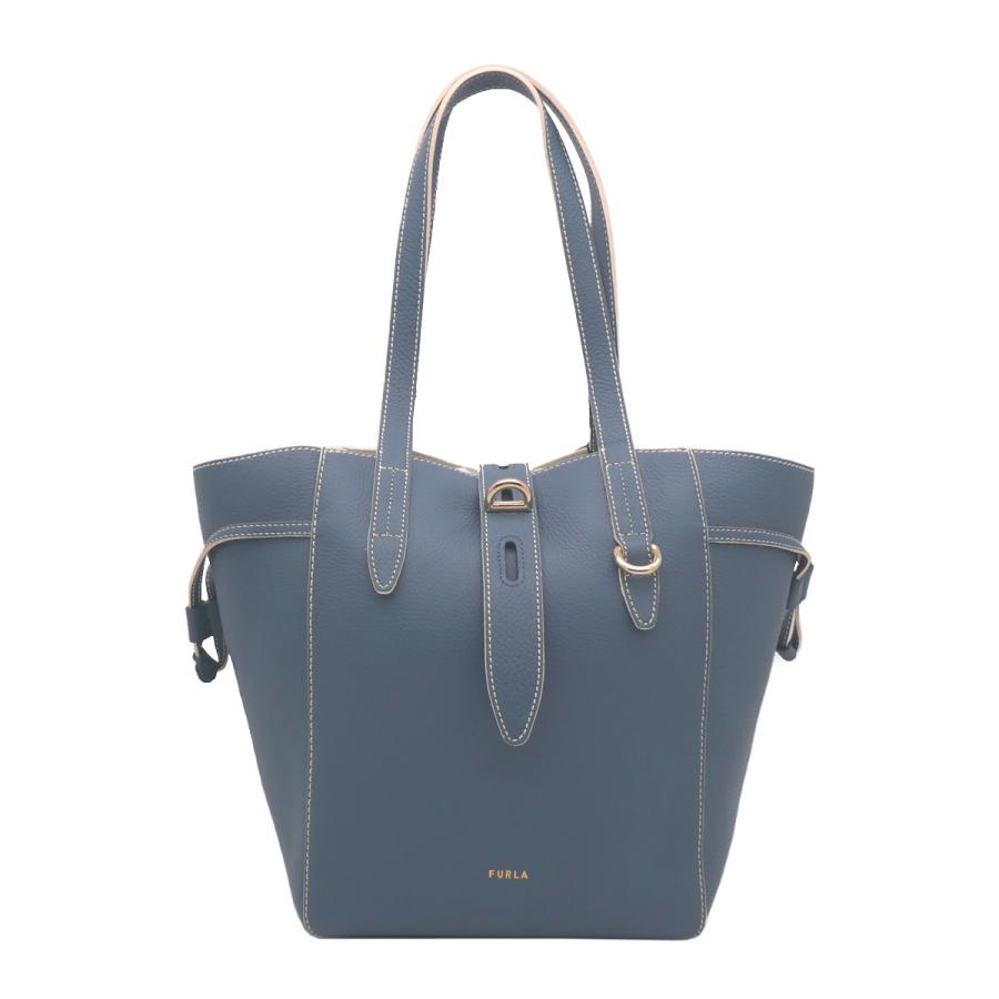 FURLA フルラ NET トートバッグ M BLU DENIM+PERGAMENA ブルー FURLA フルラ NET トートバッグ M BLU DENIM+PERGAMENA ブルー