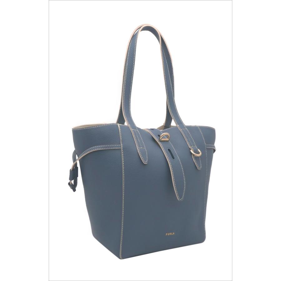 FURLA フルラ NET トートバッグ M BLU DENIM+PERGAMENA ブルー FURLA フルラ NET トートバッグ M BLU DENIM+PERGAMENA ブルー