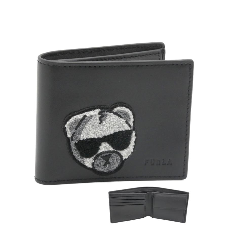 FURLA フルラ MAN COSMO二つ折ウォレット S NERO ブラック FURLA フルラ MAN COSMO二つ折ウォレット S NERO ブラック