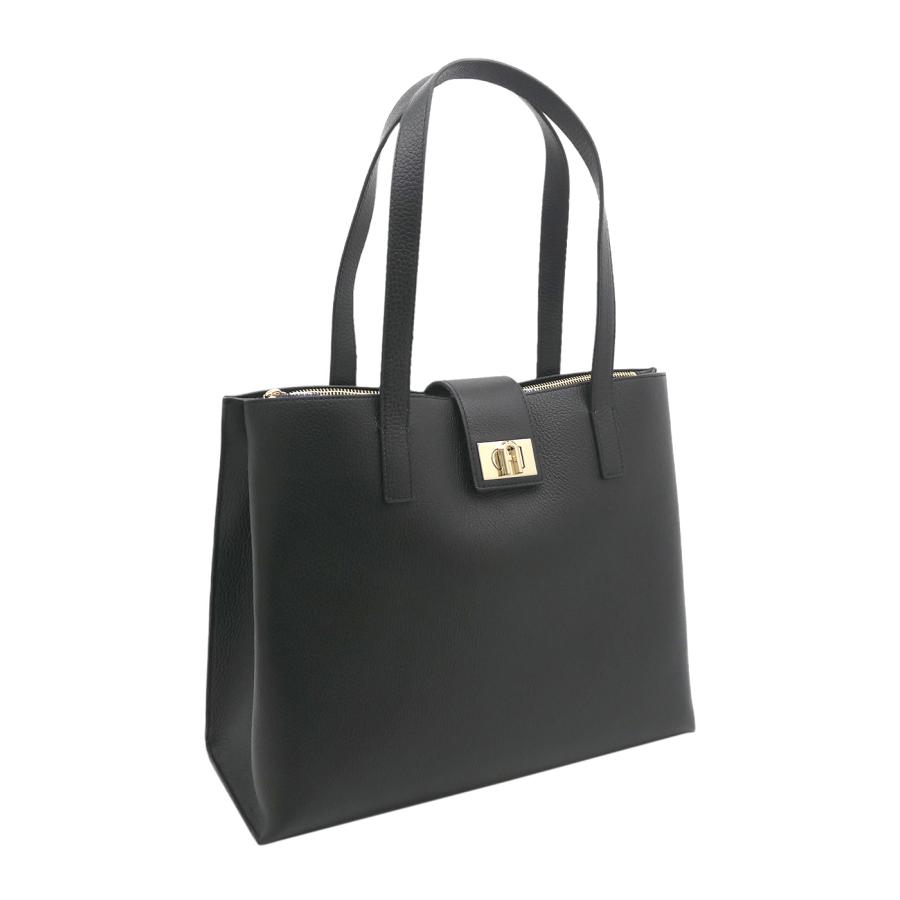 FURLA フルラ 皮革製 バック 鞄 黒 ブラック トートバッグ 本革 FURLA フルラ 皮革製 バック 鞄 黒 ブラック トートバッグ 本革