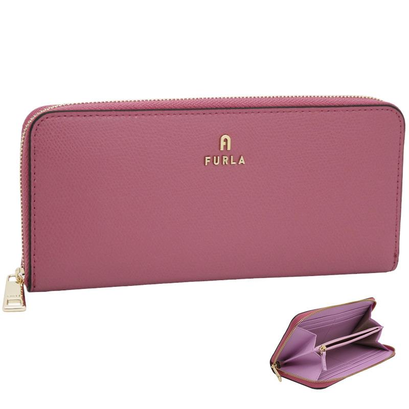 【2025年秋冬 新作】 フルラ Furla Camelia ジップアラウンド L BLUSH PINK+SAKURA int ピンク WP00313_ARE000_1007_4302S カメリア ラウンドファスナー 長財布 レディース 【新品 新作 未使用 正規品】 FURLA（フルラ） Furla Camelia ジップアラウンド L BLUSH PINK+SAKURA