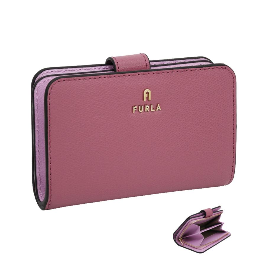 【2025年秋冬 新作】 フルラ Furla Camelia コンパクト財布 M BLUSH PINK+SAKURA int ピンク WP00314_ARE000_1007_4302S カメリア 二つ折り コンパクトウォレット レディース 【新品 新作 未使用 正規品】 FURLA（フルラ） Furla Camelia コンパクト財布 M BLUSH PINK+SAKURA