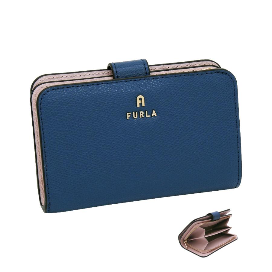 FURLA（フルラ） Furla Camelia コンパクト財布 M INDIGO+COROLLA int