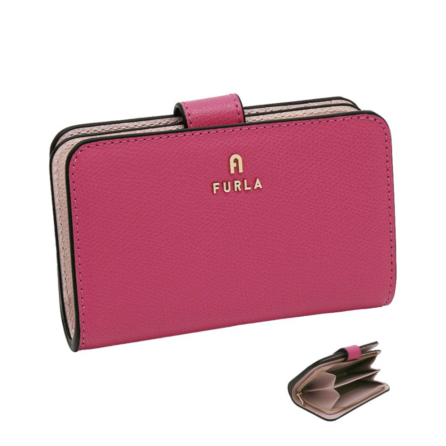 【新品未使用】FURLA フルラ コンパクト 財布 編み込み ブラック ピンク FURLA（フルラ） Furla Camelia コンパクト財布 S ピンク
