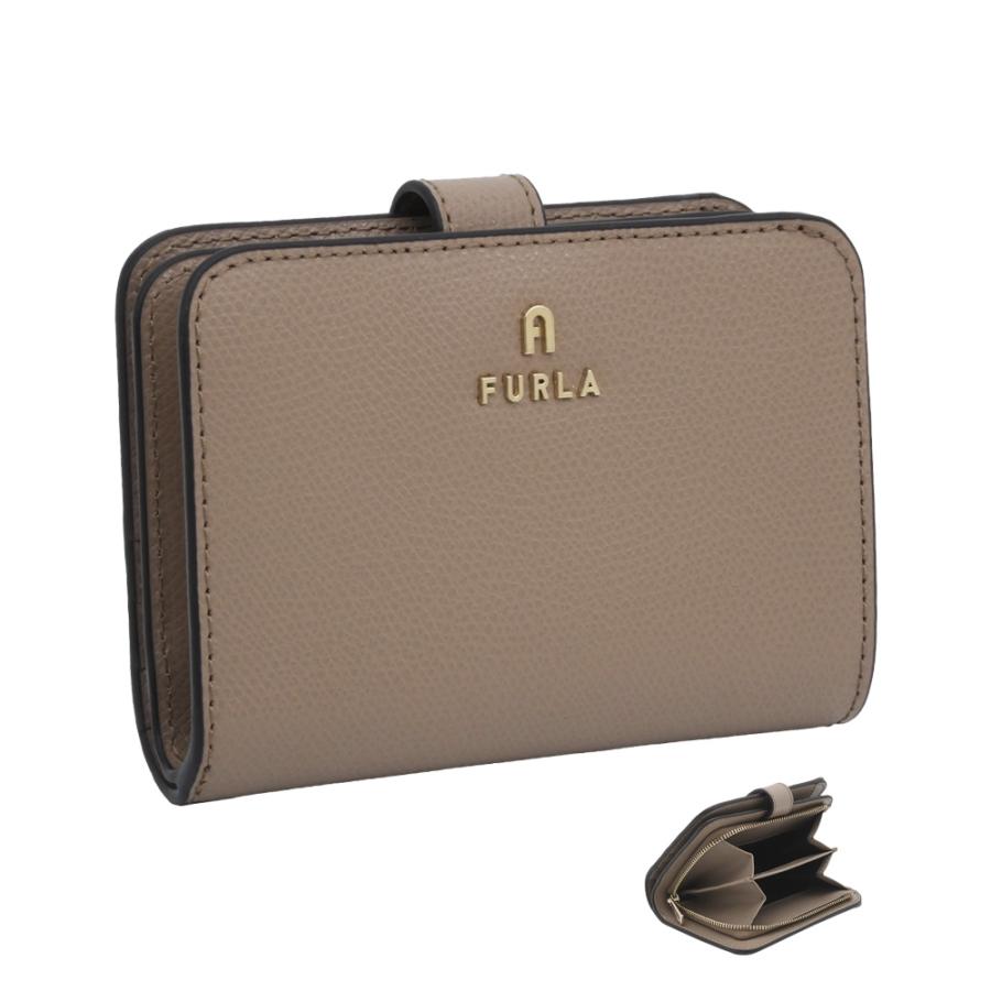 【2025年秋冬 新作】 フルラ Furla Camelia コンパクト財布 S GREIGE グレージュ WP00315_ARE000_1007_1257S カメリア 二つ折り コンパクトウォレット レディース 【新品 新作 未使用 正規品】 FURLA（フルラ） Furla Camelia コンパクト財布 S GREIGE グレージュ