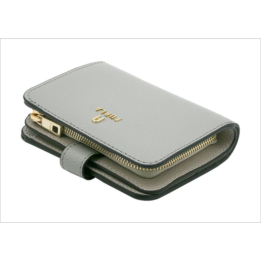 FURLA フルラ Furla Camelia コンパクト財布 S CENERE+VANIGLIA