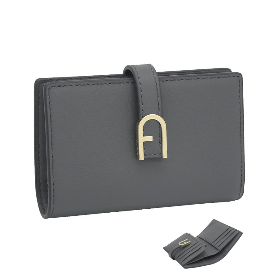 FURLA（フルラ） Furla Flow コンパクト財布 M SOIL ダークグレー