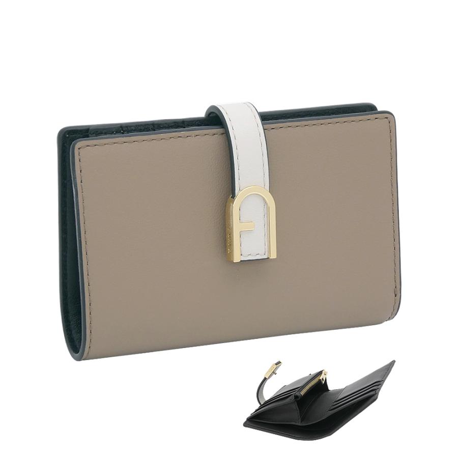 FURLA フルラ Furla Flow フロー コンパクトウォレット Greige+  