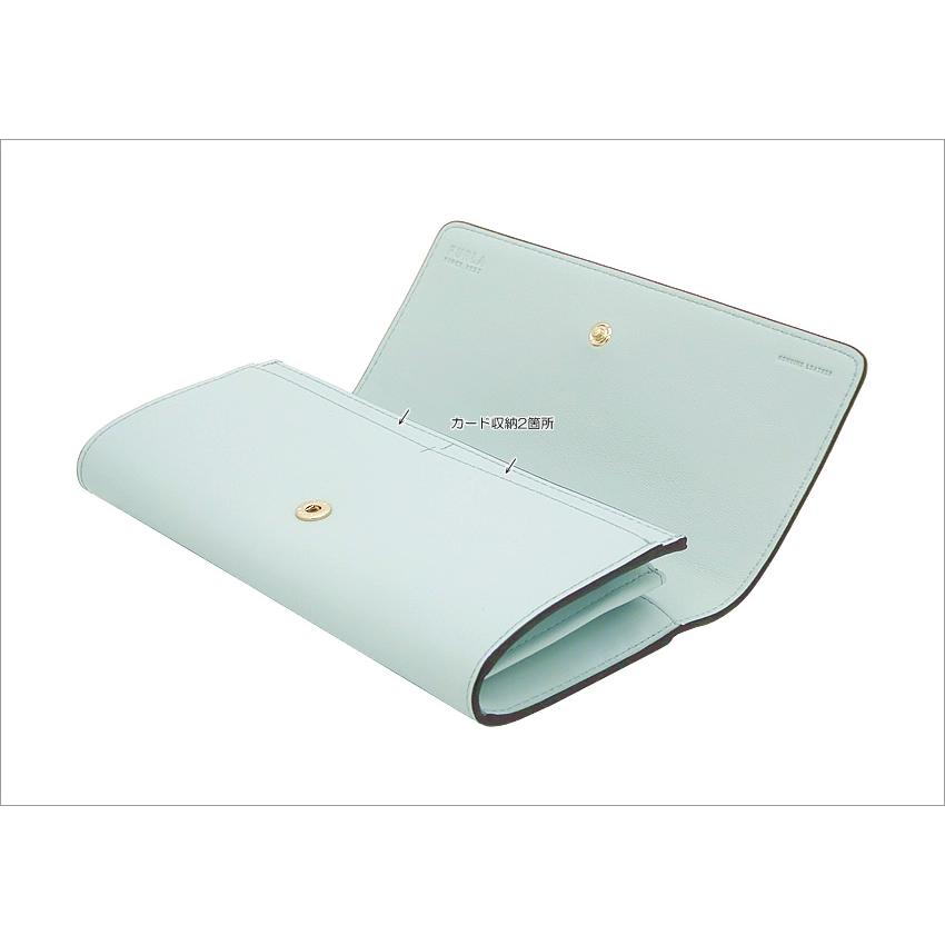 ✨希少✨FURLA　フルラ　SFERA 　二つ折り　長財布　レザー　スフェラ FURLA フルラ Furla Sfera 長財布 XL LAGUNA ライトブルー
