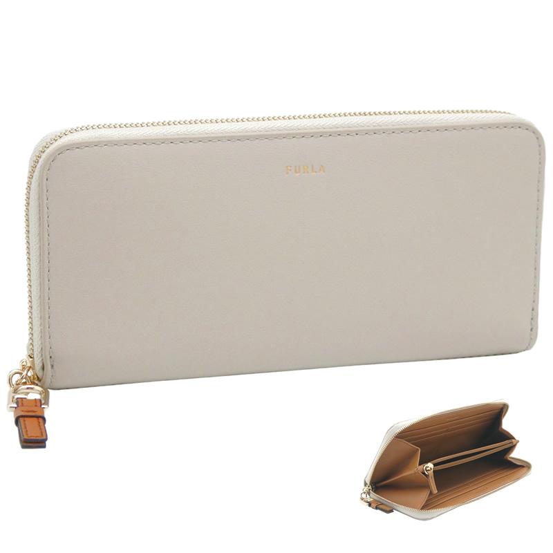 FURLA（フルラ） Furla Nuvola ジップアラウンド L VANIGLIA+BRANDY+ 