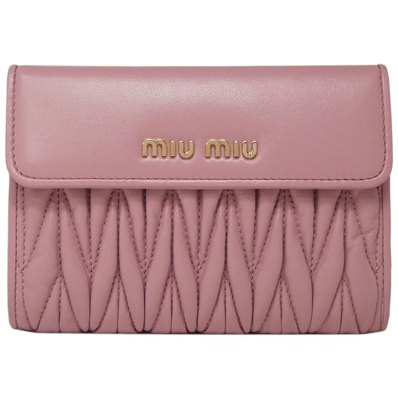 miu ミュウミュウ マテラッセ レザー 財布 MIU 5ML225_N88_F0028 miu ミュウミュウ マテラッセ レザー 財布 MIU 5ML225_N88_F0028