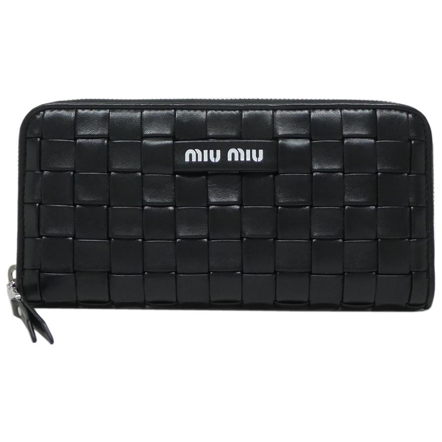 miu miu（ミュウミュウ） ナッパレザー ジップアラウンド 長財布 MIU