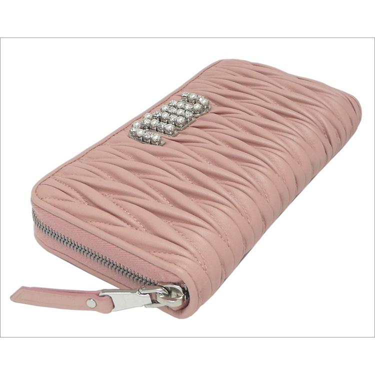 ミュウミュウ Miumiu マテラッセ Miu Miu クリスタル パール ラウンドファスナー 長財布 ピンク 5ml506 2bsq F0615 Matelasse Miu Crystal Orchidea 新作 Miumiu 5ml506 Mate Miu C Orchide セレクトショップ ソルフェージ 通販 Yahoo ショッピング