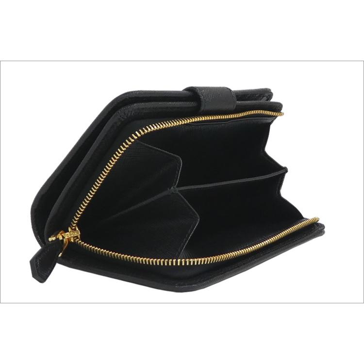 美品✨PRADA プラダ SAFFIANO TRIANG 折り財布 1ml225 PRADA プラダ 2つ折り 財布 サフィアーノ レザー