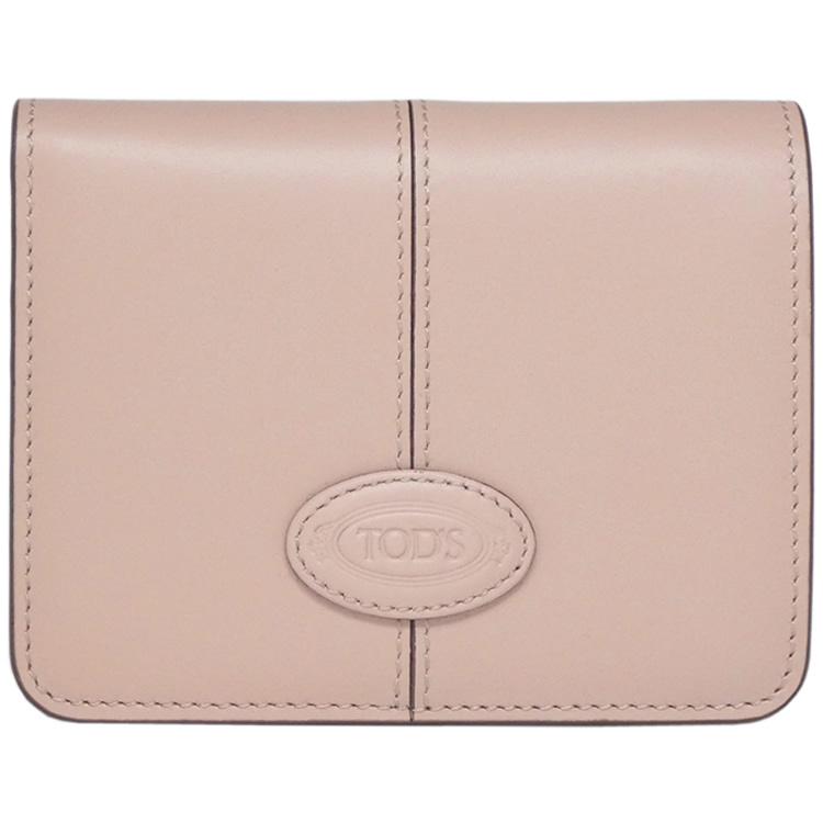 tod's トッズ ピンクベージュ 二つ折財布