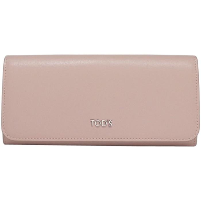 トッズ tods 2つ折り 長財布 TOD'S XAWENTBA400 XA0 M001 CIPRIA ライトピンク レディース メタルロゴ