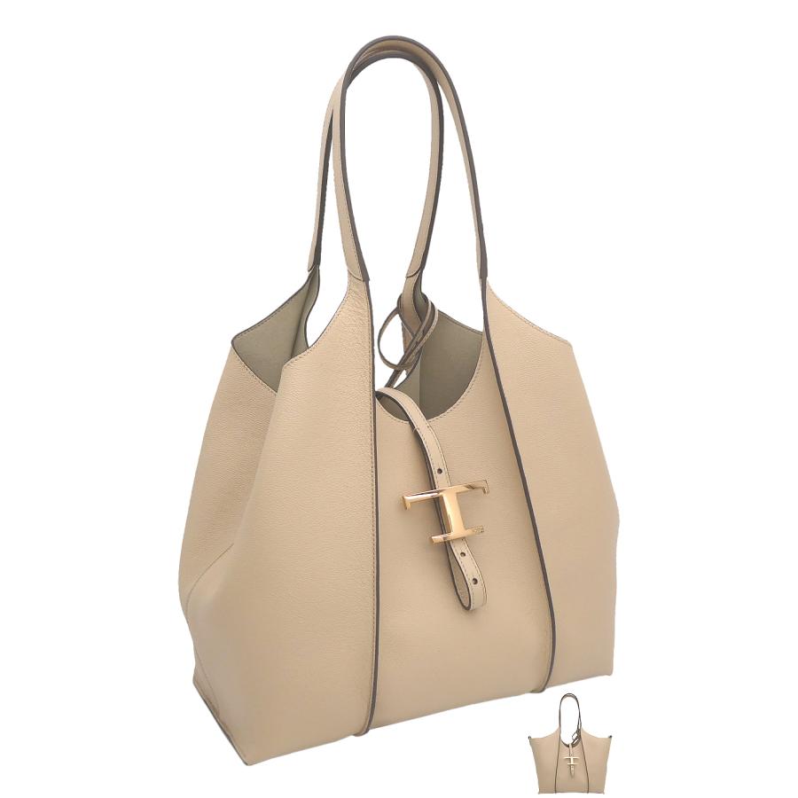 TOD'S トッズ T タイムレス レザー ショッピングバッグ スモール