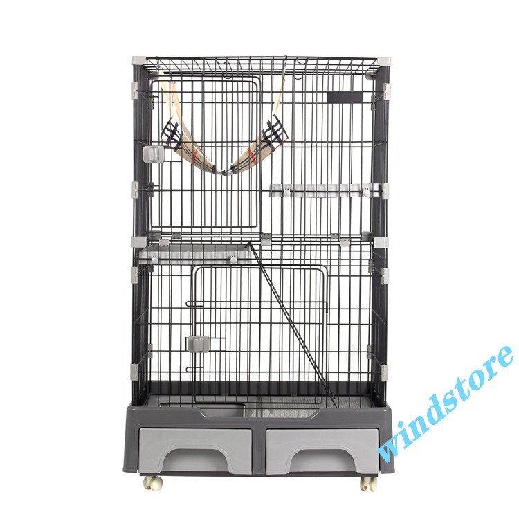 メーカー再生品 留守番 多段 ハウス ネコ キャットハウス おしゃれ 猫ゲージ 猫トイレ付ハンモック付 2段 キャットケージ ケージ 猫 猫ゲージ 猫トイレ付ハンモック付 2段 キャットケージ ケージ 猫 保護 スチール 多頭 多頭飼い 脱走防止 猫用品