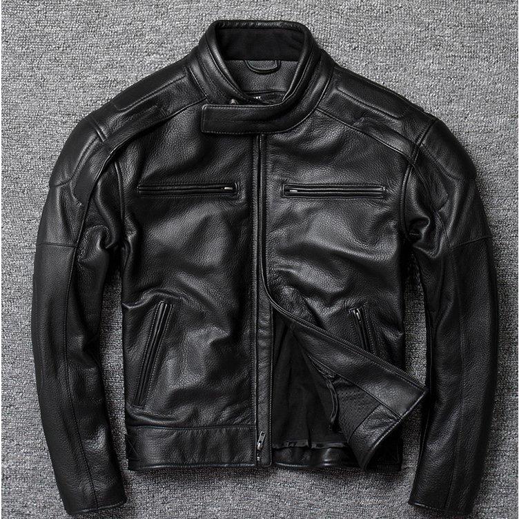 最安価格 レザーコート 本革 牛革 ハーレーバイク メンズファッション レザーコート 本革 牛革 メンズファッション ロックレザージャケット ハーレーバイクジャケット ジャケット Brandelevate Com