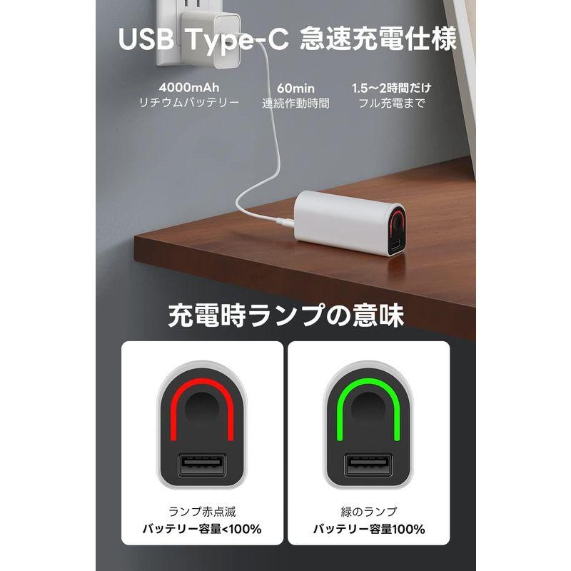 Litheli 充電式草刈機 草刈り機 コードレス Type-C 充電式 バッテリー 角度調整 枝切り 芝生 畑 雑草 植木 刈払機 軽量 - 5