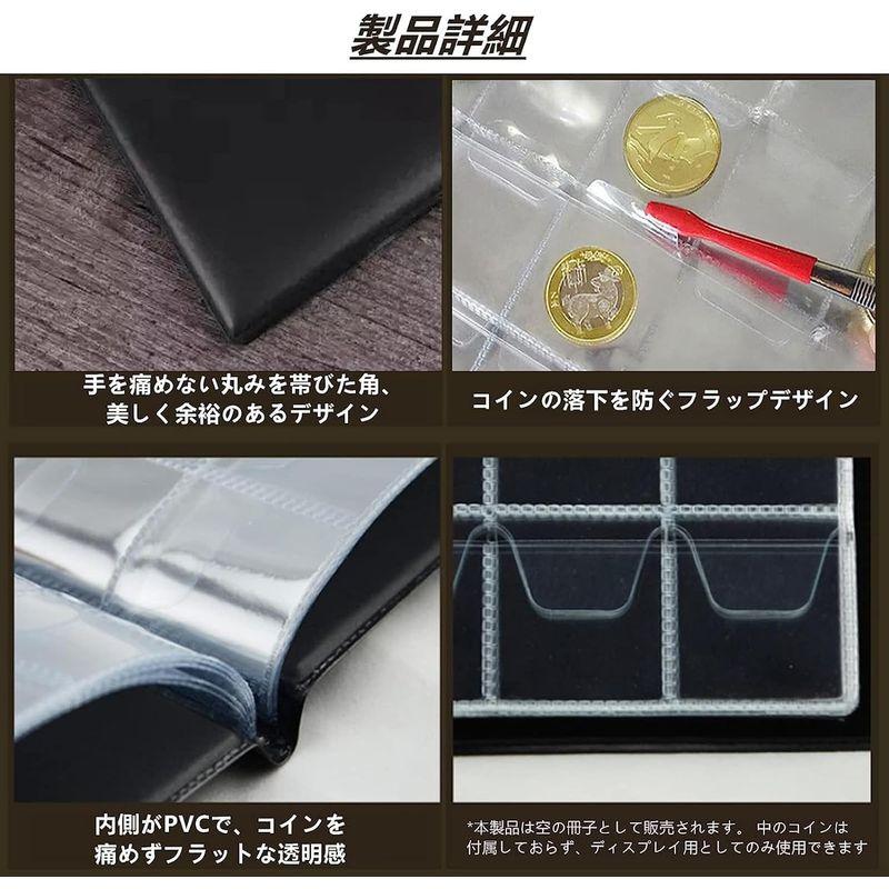 コインフリー アルバム収集 保存用 ホルダー お金ポケット コインアルバム コインホルダー コレクション 古銭 メダル 貨幣 収納 60ホル｜sorrisoshop｜02