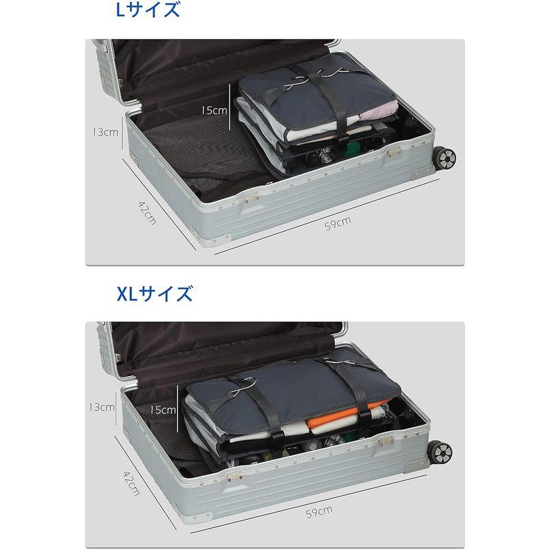 ELEZAY クローゼット 収納ボックス 吊り下げ収納 スーツケースインナーバック 衣装ケース トラベルポーチ 圧縮バック 衣類ラック 4段｜sorrisoshop｜06