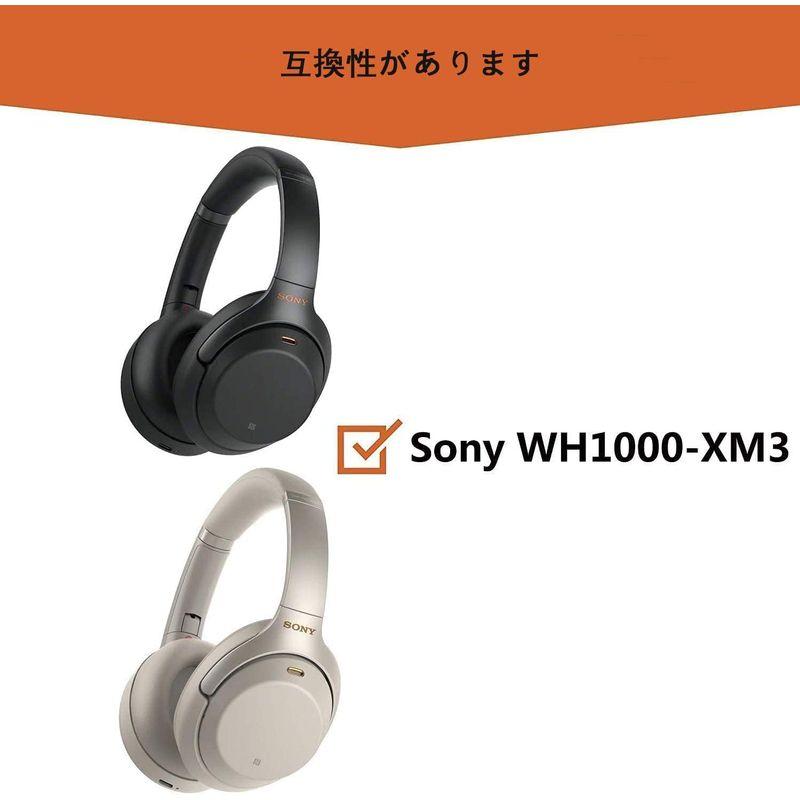 wh-1000xm3イヤーパッド交換用プロテインPU革製イヤーパッドSony wh-1000xm3ワイヤレスノイズキャンセリング対応(シルバ｜sorrisoshop｜07