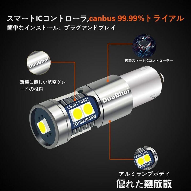 DuaBhoi BAX9S H6W LED バルブ 150° ポジションランプ 爆光 CANBUSキャンセラー内蔵 高輝度 3030SMD｜sorrisoshop｜08