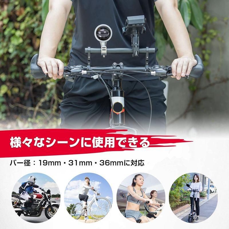 kemimoto バイク ハンドル クランプバー 原付 マルチバー ミラーマウント アルミ製 錆止め マルチホルダー 汎用品 ミラーに取付タ｜sorrisoshop｜08