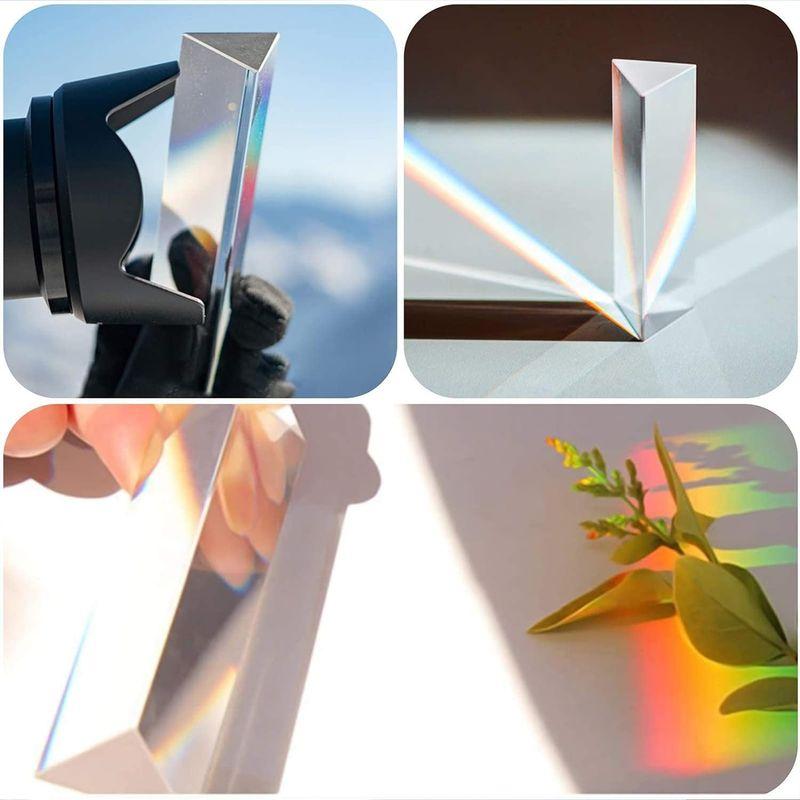 三角プリズム 撮影用 プリズム K9クリスタル 光学ガラス 虹 レインボー作り 60°プリズム 光の分散 実験 研究 教学ツール 物理 科学｜sorrisoshop｜07