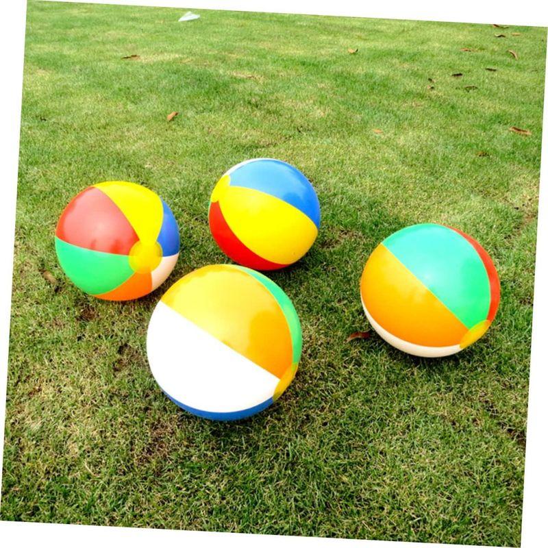 EXCEART ビーチボール インフレータブルボール サッカーボール 水遊び インフレータブル 6 個 直径25cm 子供用 水浴 屋外 プ｜sorrisoshop｜06