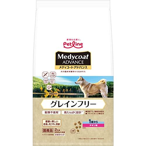 メディコートアドバンス グレインフリー 1歳から チキン味【国産/アルミ小分け】 2kg(500g×4) | 