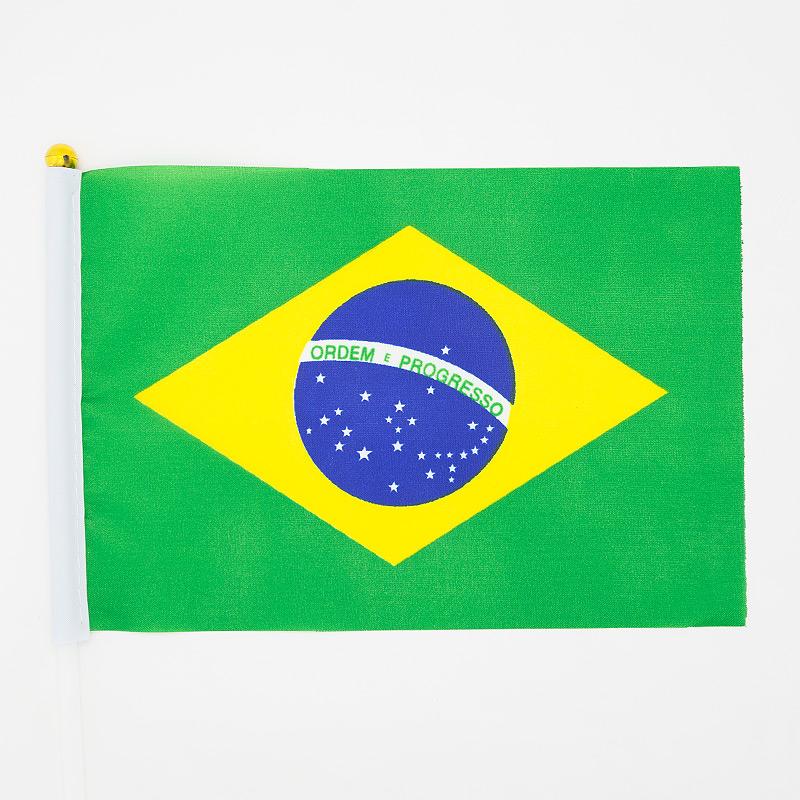 置き型 手持ち2WAYブラジル国旗 2個セット 33cm ブラジルグッズ