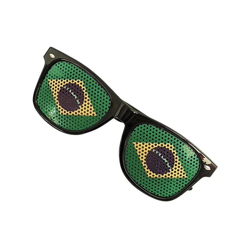 ブラジル国旗メガネ 2個セット パーティーグッズ イベント スポーツ